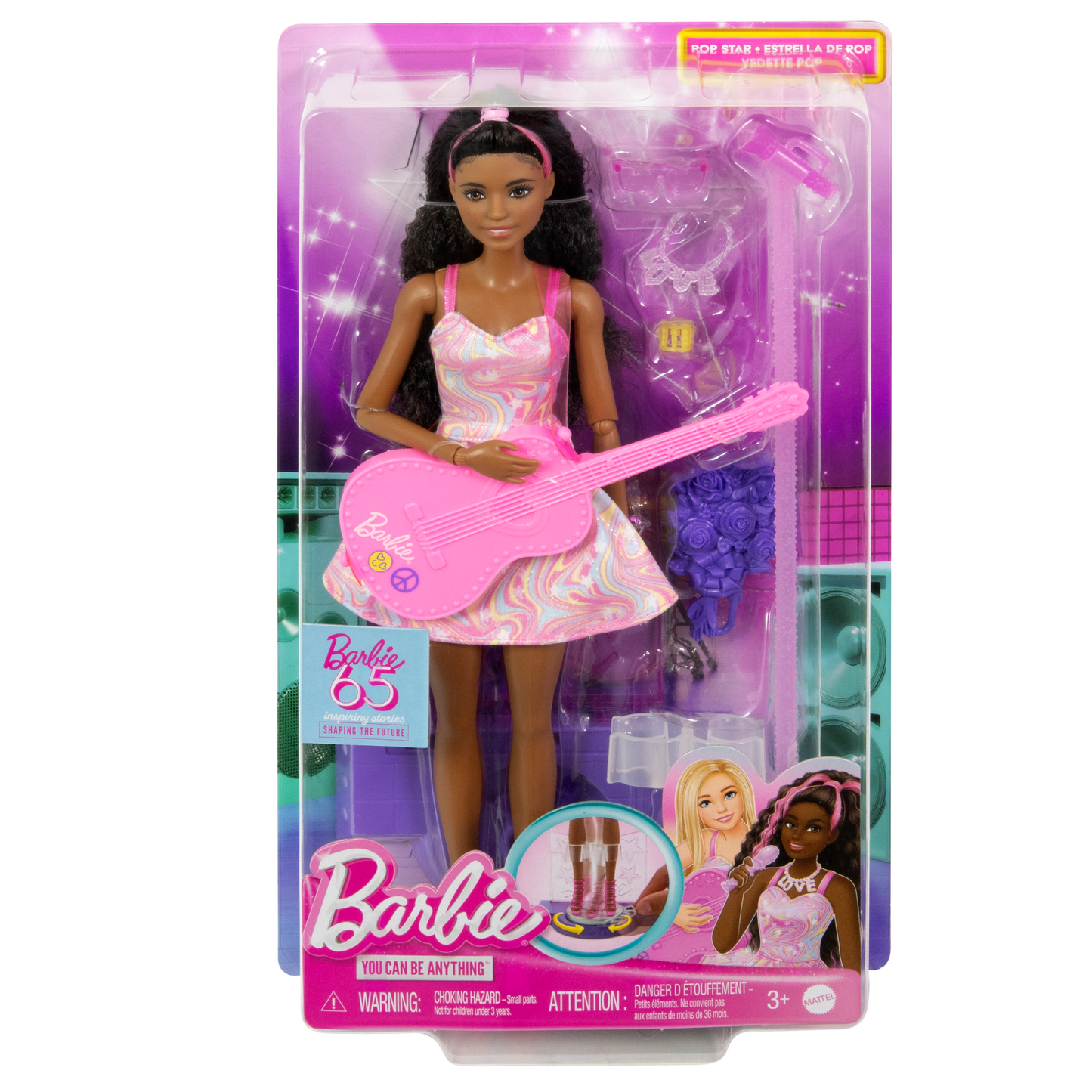 Barbie Carri¨¨res 65Anniversaire Vedette Pop et 10Accessoires