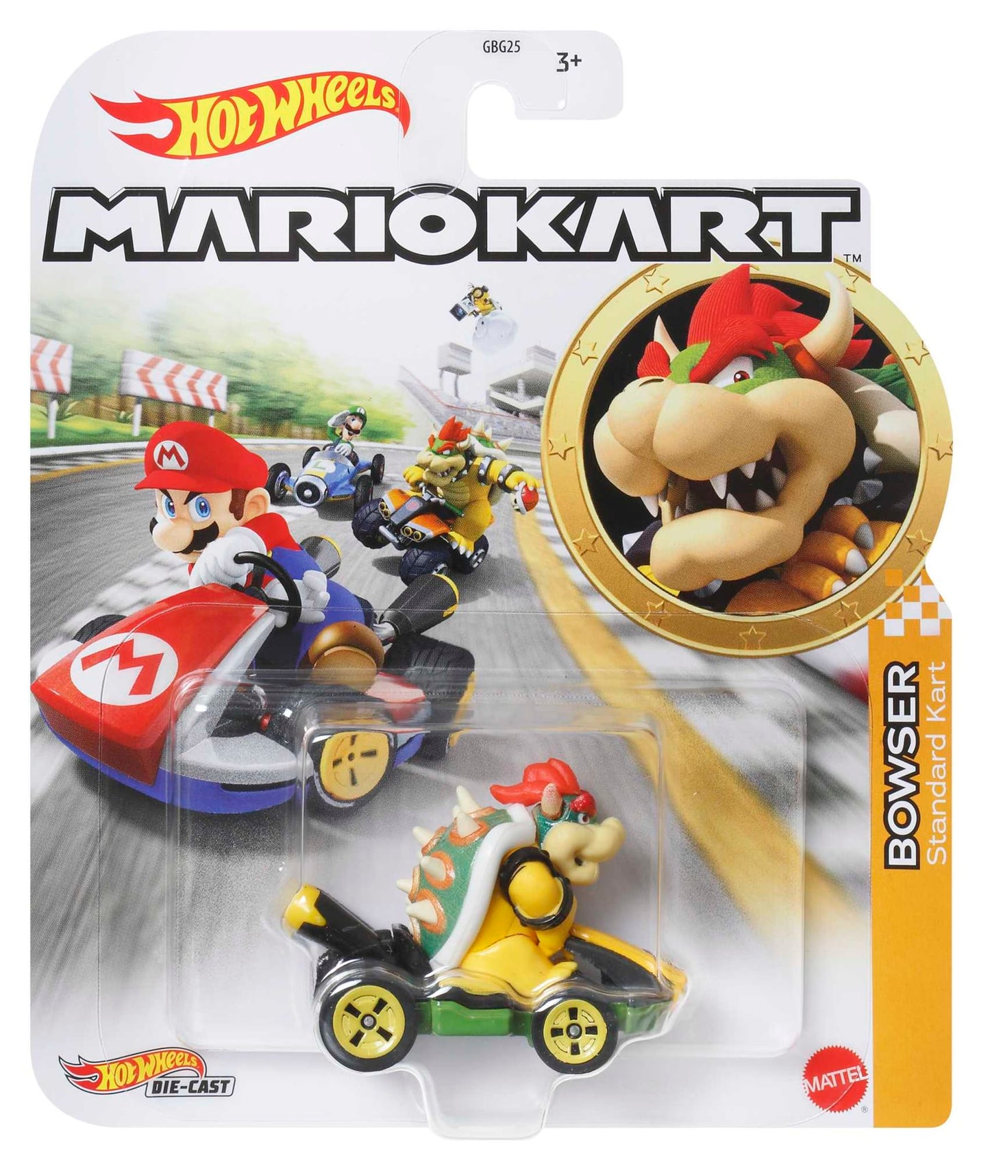 Hot Wheels Mario Kart Veh¨ªculo de Juguete Bowser Est¨¢ndar Kart