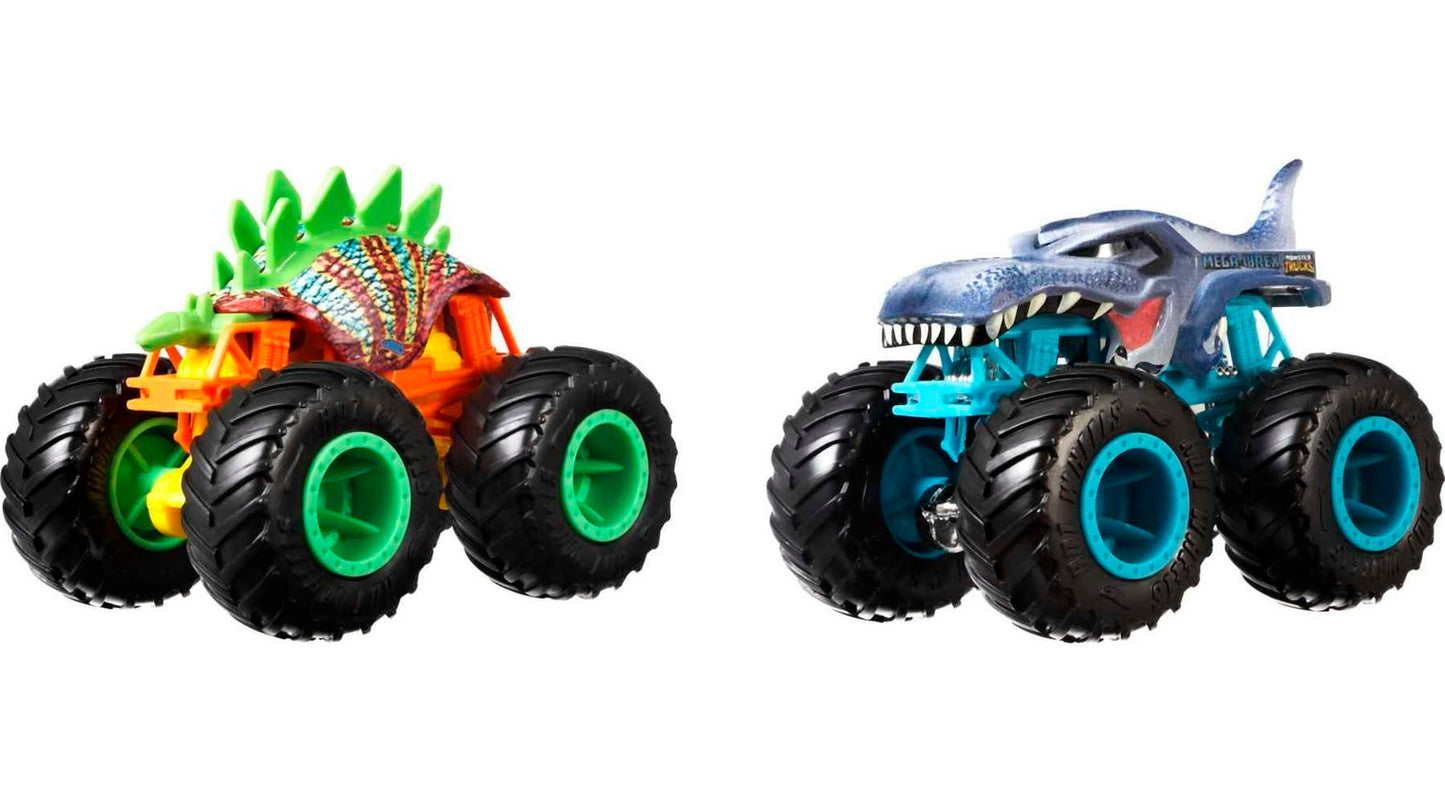 Hot Wheels Monster Trucks Ve¨ªculo de Brinquedo Pacote Surpresa 2 Carros Escala 1:64