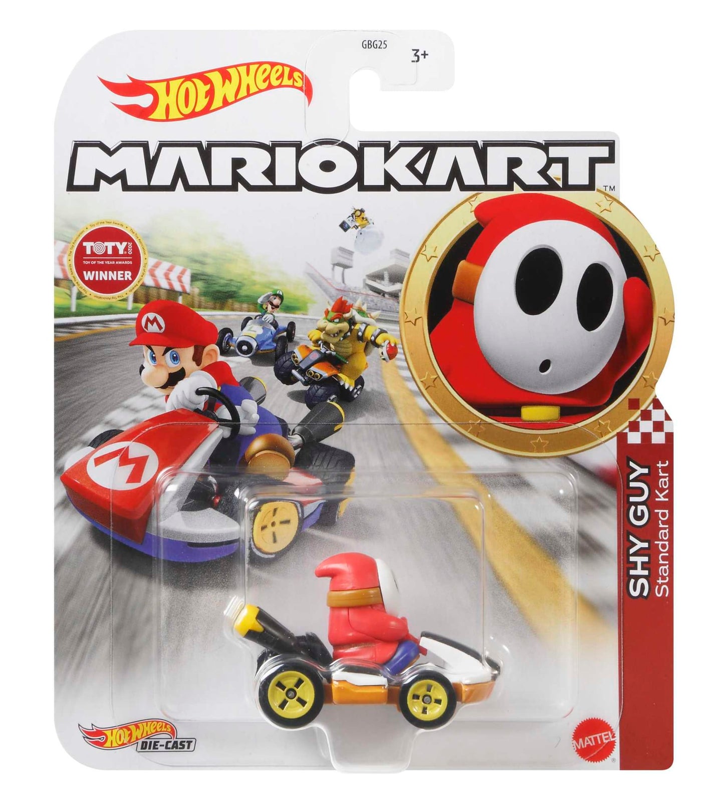 Hot Wheels Mario Kart Ve¨ªculo de Brinquedo Kart Padr?o Shy Guy