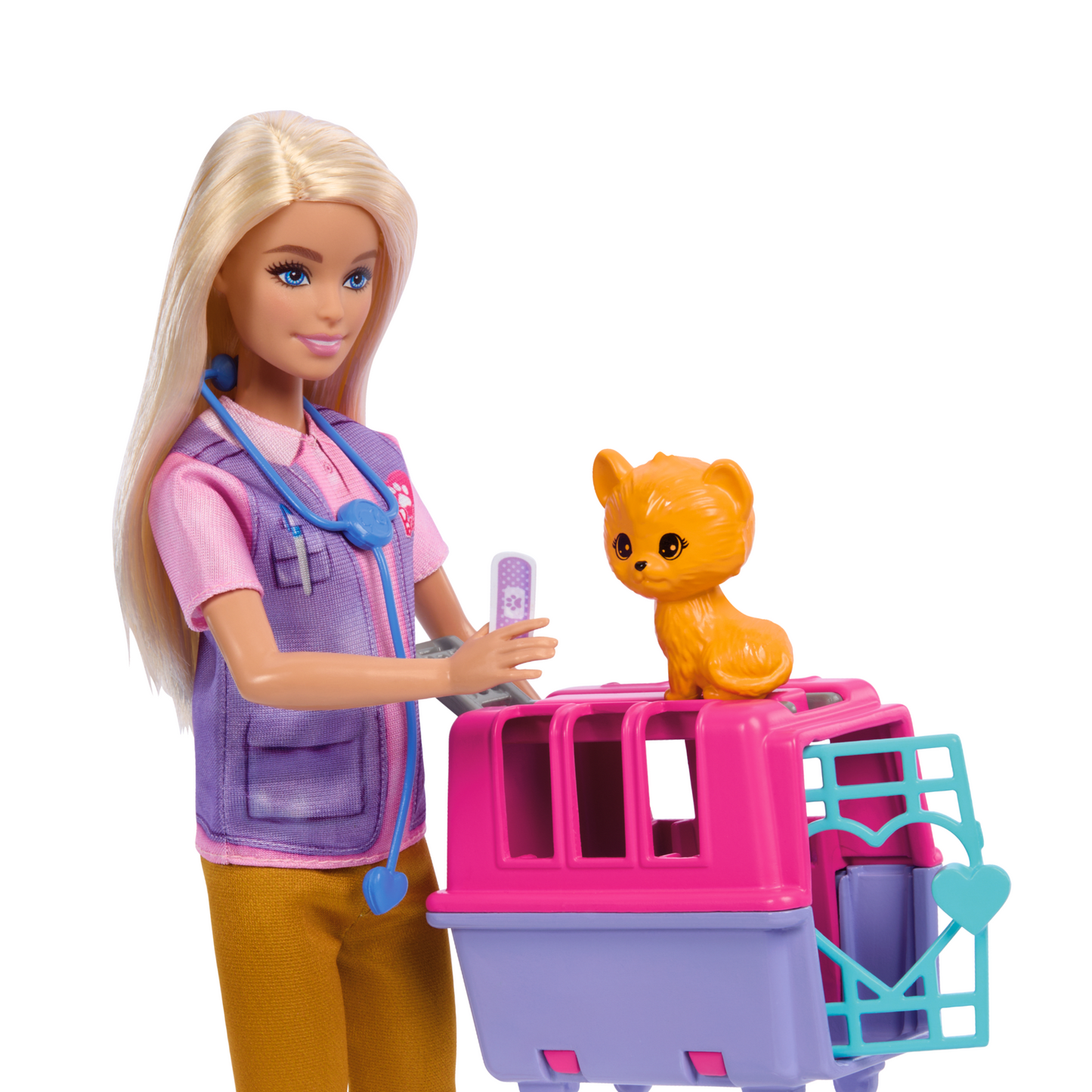 Barbie-Sauvetage D¡¯Animaux-Coffret Poup¨¦e Blonde et Accessoires