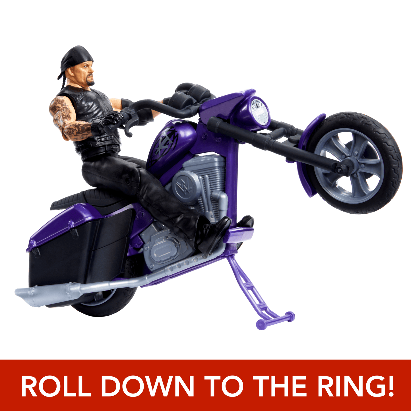 WWE Wrekkin¡¯ Slamcycle Vehicle & Undertaker Action Figure, Toy Morotcycle With Breakaway Parts