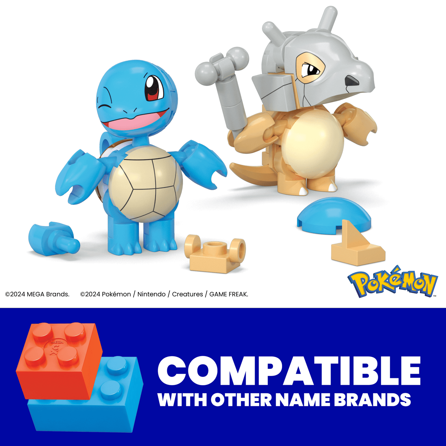MEGA Pok¨¦mon Pok¨¦ Ball Building Toy Kits With 2 Action Figures (45 Pieces) For Kids