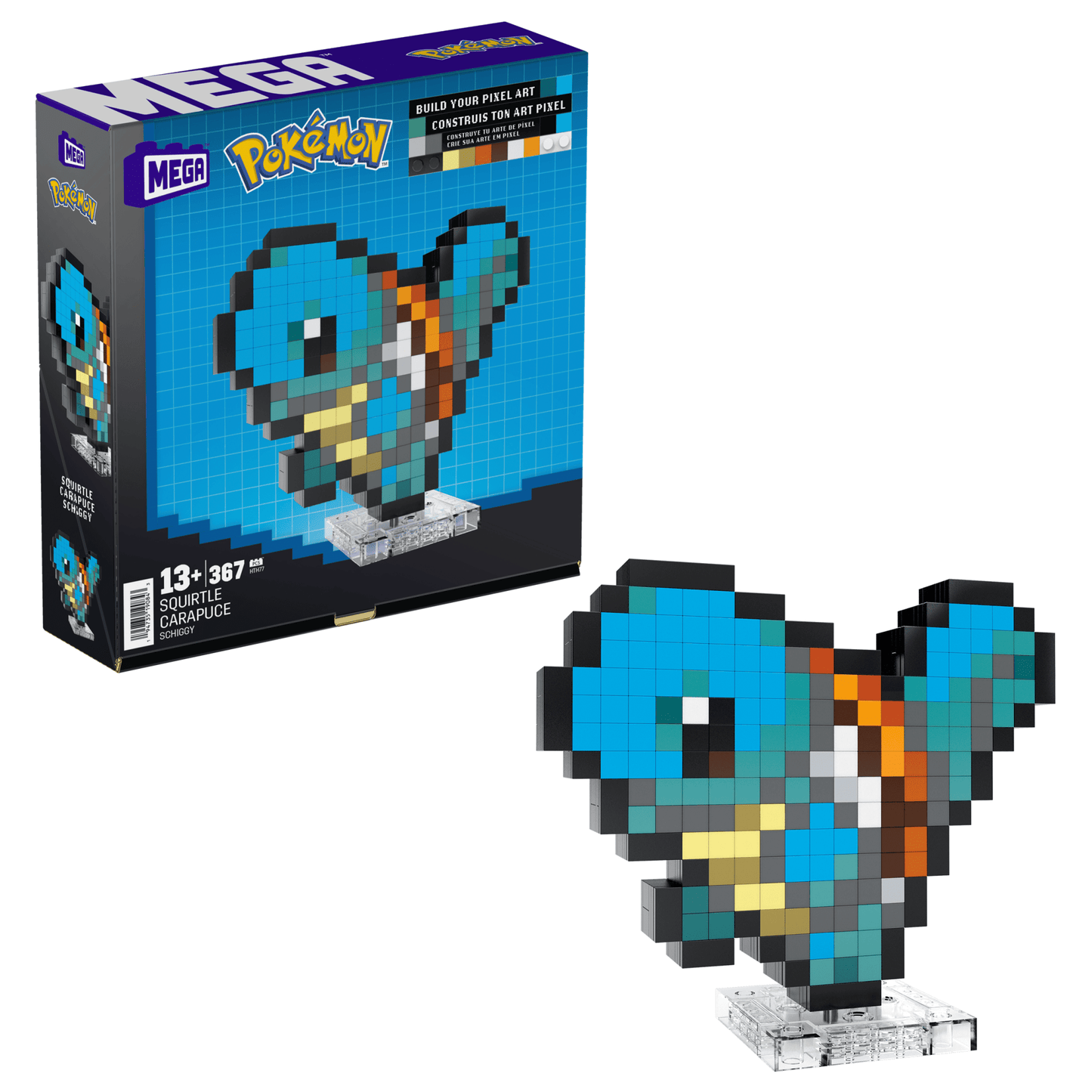 MEGA Pok¨¦mon Squirtle Building Toy Kit (367 Pieces) Retro Set For Collectors