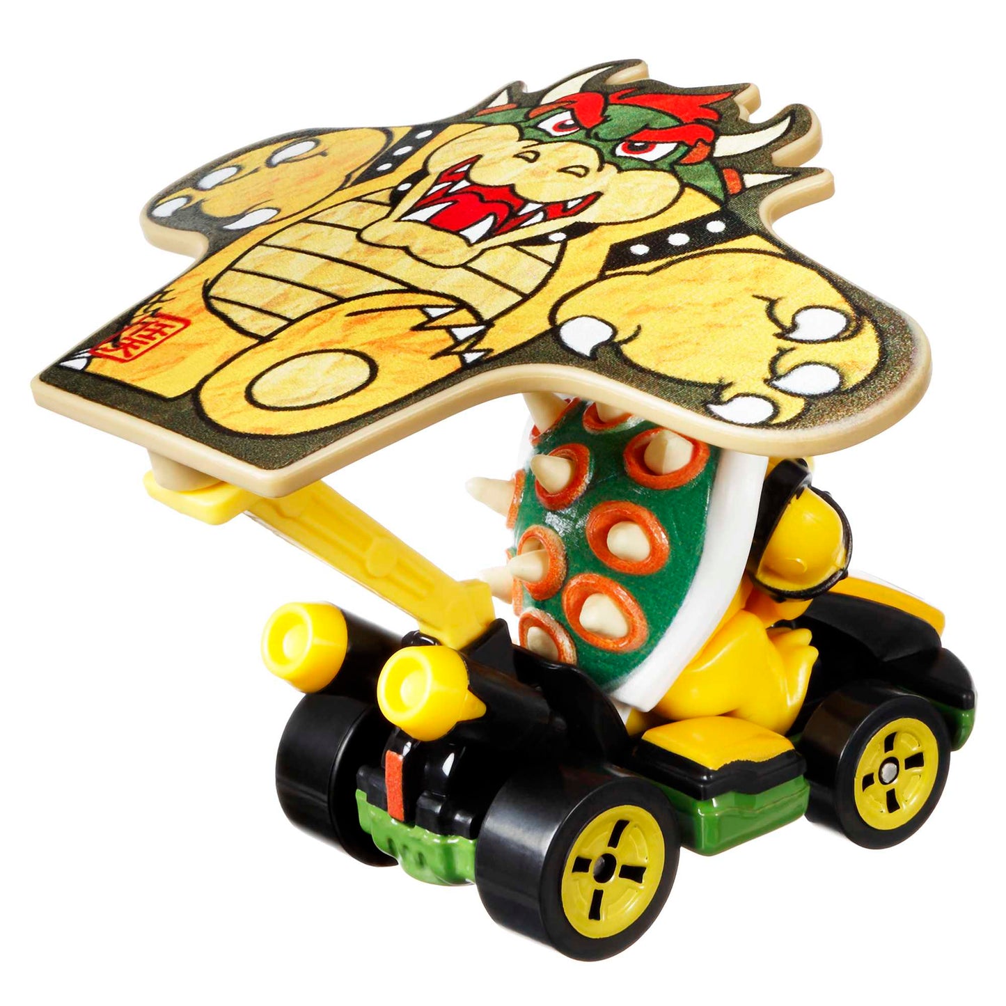 Hot Wheels Mario Kart Veh¨ªculo de Juguete Bowser Est¨¢ndar Kart con Bowser Kite