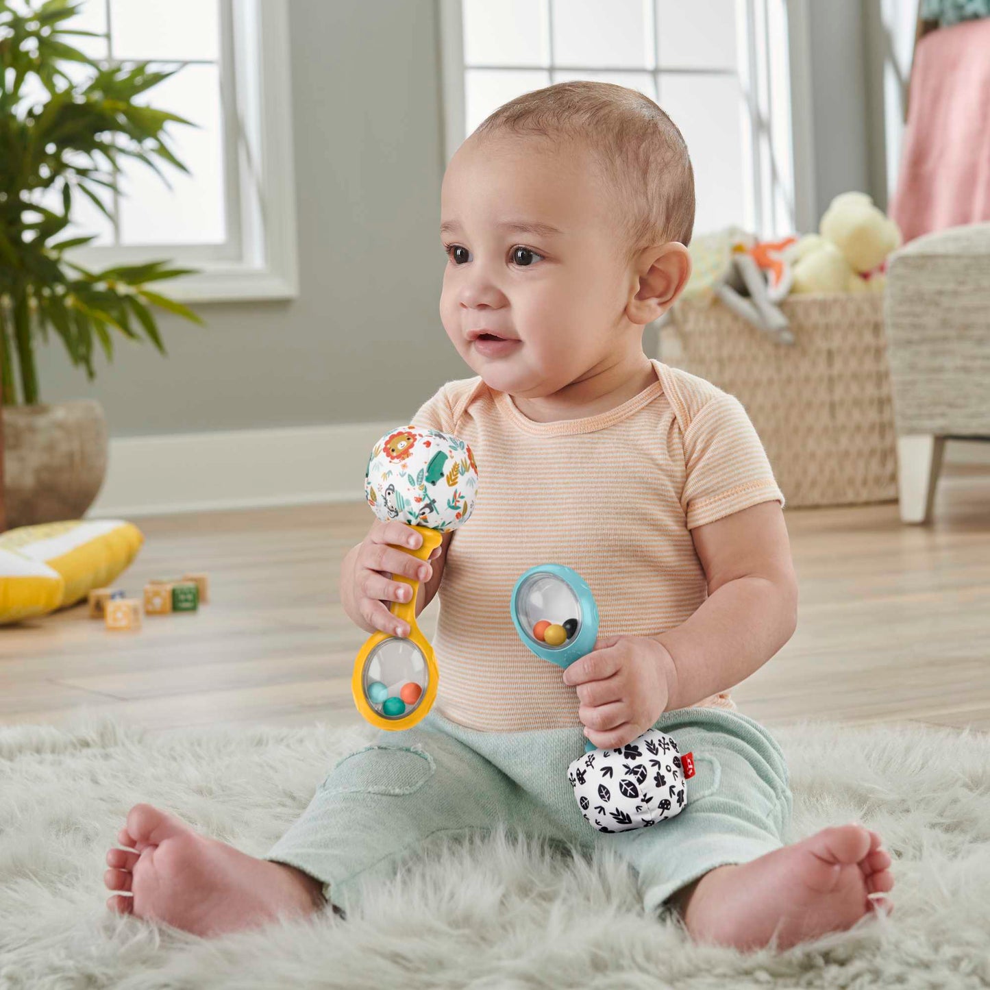 Fisher-Price  Mes Premi¨¨res Maracas, ens. de 2, Contraste ¨¦lev¨¦