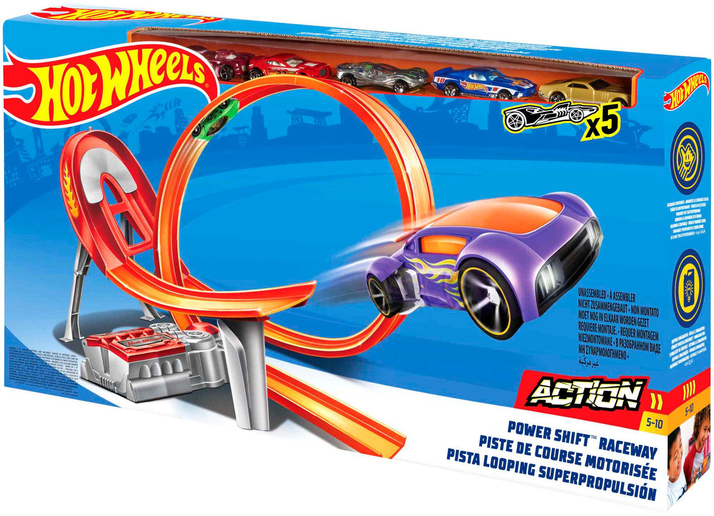 Hot Wheels?  Coffre Piste de Course Motoris¨¦e