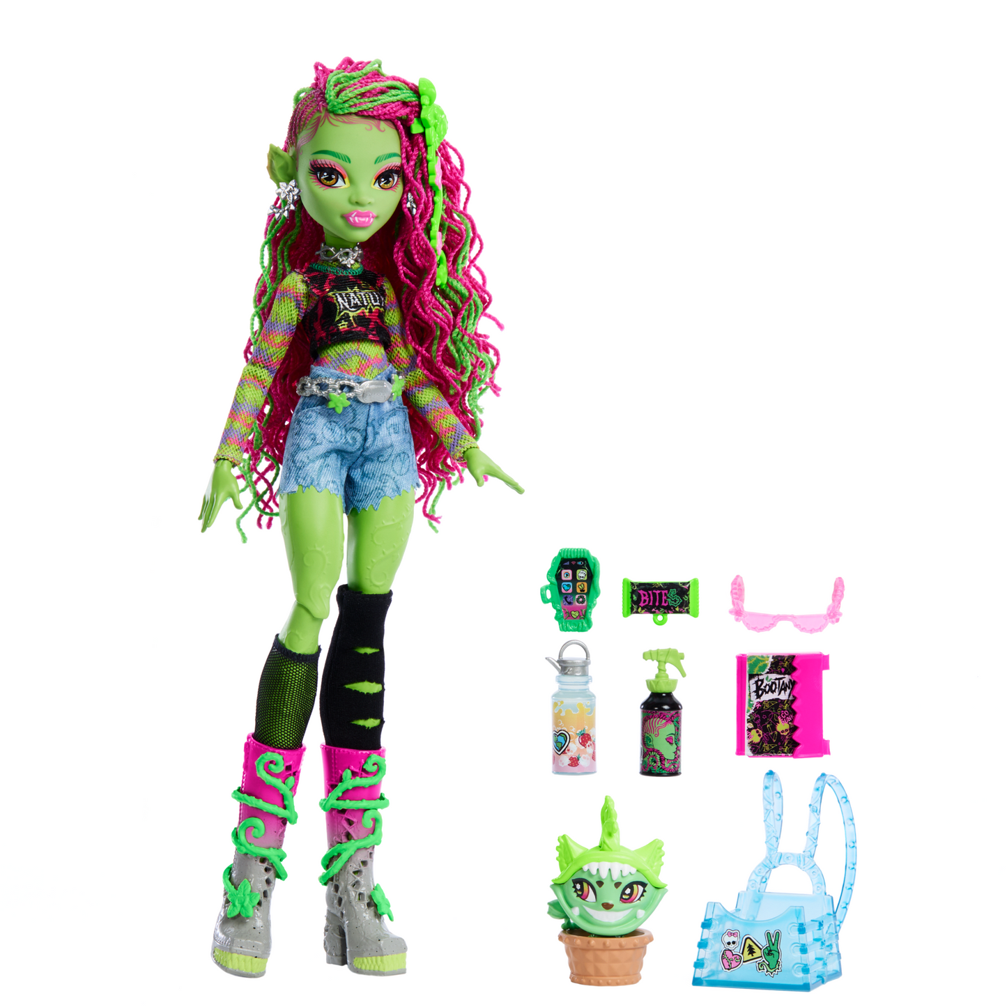Monster High Poup¨¦e, Animal et Accessoires Venus Mcflytrap, Chewlian