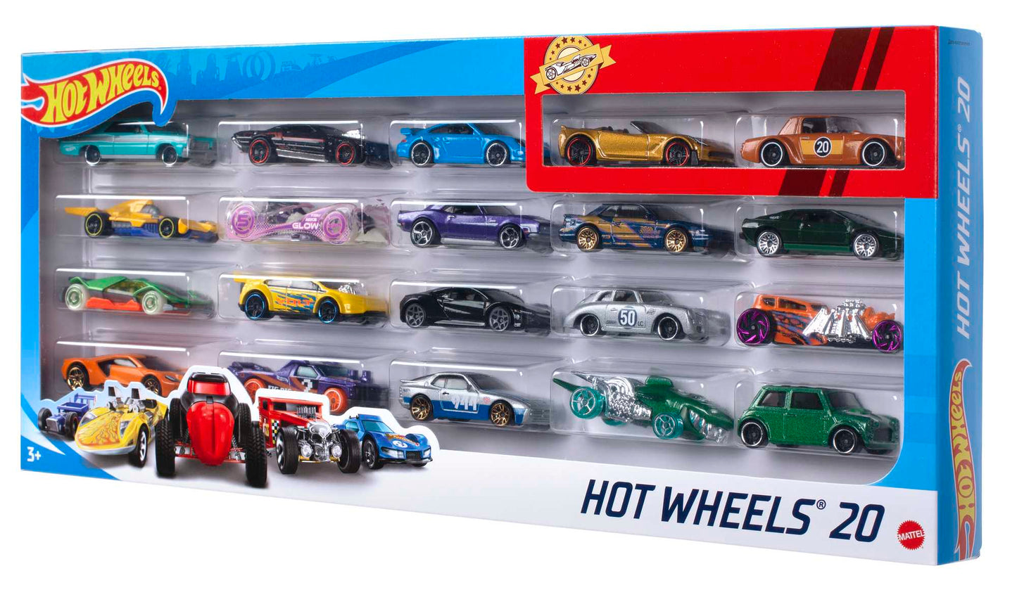 Hot Wheels Diecast Veh¨ªculo de Juguete Paquete Sorpresa de 20 Autos